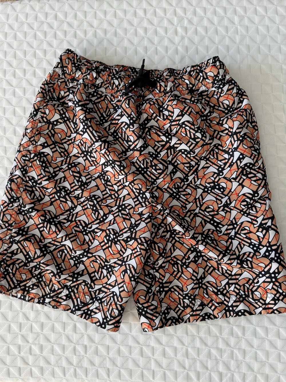 BURBERRY Boys 8Y TB monogram swim shorts